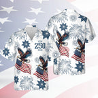 Retro Hawaii 250 Years of Freedom 1776 - 2026 Eagle Patriotic Shirt Statue Of Liberty, US Flag, Liberty Bell, 250th Anniversary Hawaiian Shirt 9I4