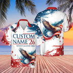 Retro Hawaii 250 Years of Freedom 1776 - 2026 Eagle Patriotic Shirt Statue Of Liberty, US Flag, Liberty Bell, 250th Anniversary Hawaiian Shirt 9I4