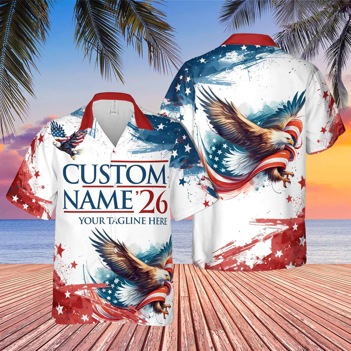 Retro Hawaii 250 Years of Freedom 1776 - 2026 Eagle Patriotic Shirt Statue Of Liberty, US Flag, Liberty Bell, 250th Anniversary Hawaiian Shirt 9I4