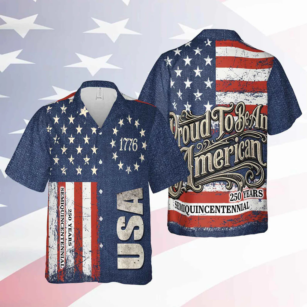 Retro Hawaii 250 Years of Freedom 1776 - 2026 Eagle Patriotic Shirt Statue Of Liberty, US Flag, Liberty Bell, 250th Anniversary Hawaiian Shirt 9I4