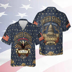Retro Hawaii 250 Years of Freedom 1776 - 2026 Eagle Patriotic Shirt Statue Of Liberty, US Flag, Liberty Bell, 250th Anniversary Hawaiian Shirt 9I4