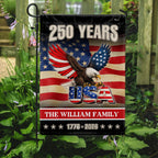 Custom Name American 1776 2026 Flag, Personalized 250 Years Eagle USA Flag