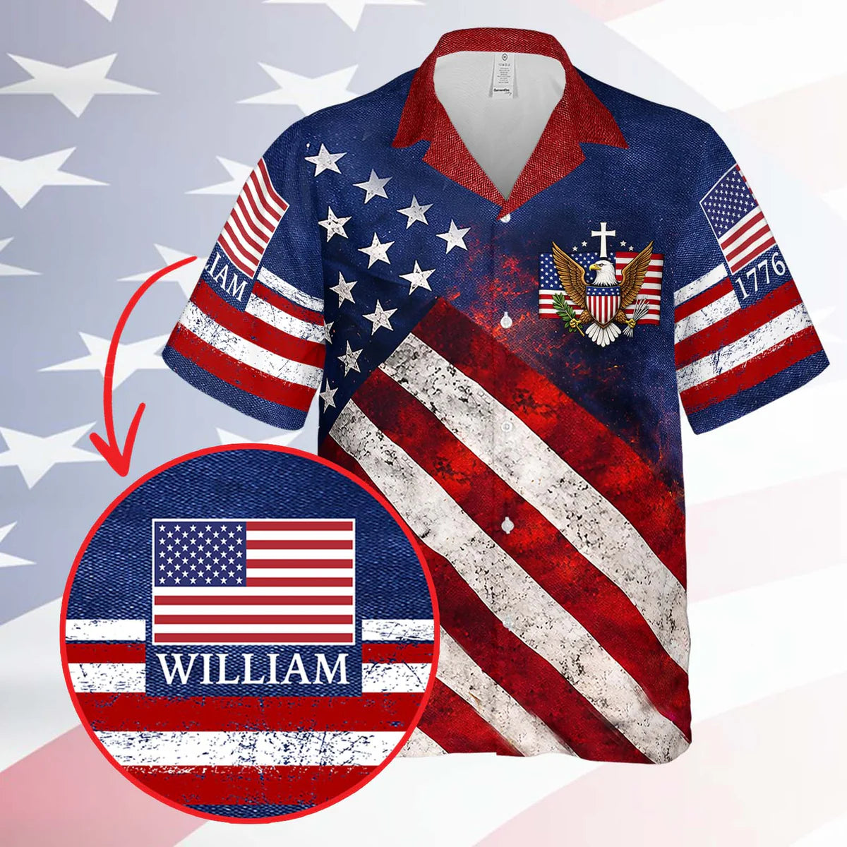 Retro Hawaii 250 Years of Freedom 1776 - 2026 Eagle Patriotic Shirt Statue Of Liberty, US Flag, Liberty Bell, 250th Anniversary Hawaiian Shirt 9I4