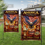 Personalized America 250th Anniversary Flag, Fire Flame Eagle Flag