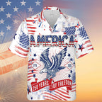 250 Years Of Freedom Hawaiian Shirt | Happy 250th Birthday USA | Patriotic 4th Of July Tee | America 250th Anniversary | Independence Day Shirt 682604