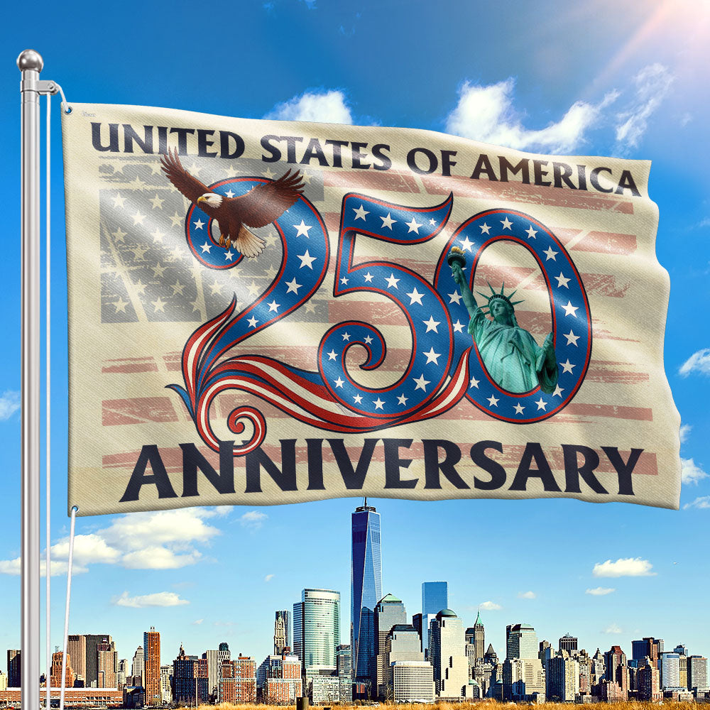 1776 2026 Grommet Patriotic Flag for America 250th Anniversary