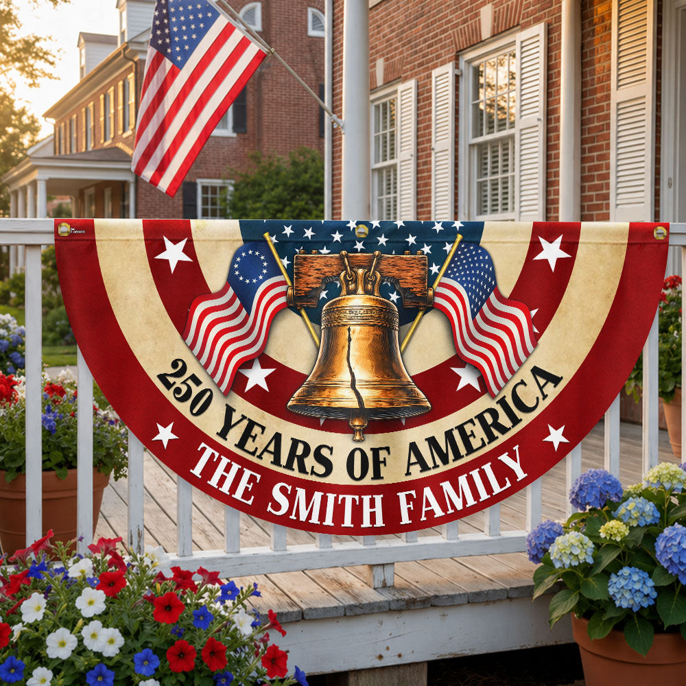 Personalized 250 Years of America Liberty Betsy Ross Vintage Fan Flag
