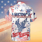 Retro Hawaii 250 Years of Freedom 1776 - 2026 Eagle Patriotic Shirt Statue Of Liberty, US Flag, Liberty Bell, 250th Anniversary Hawaiian Shirt 9I4