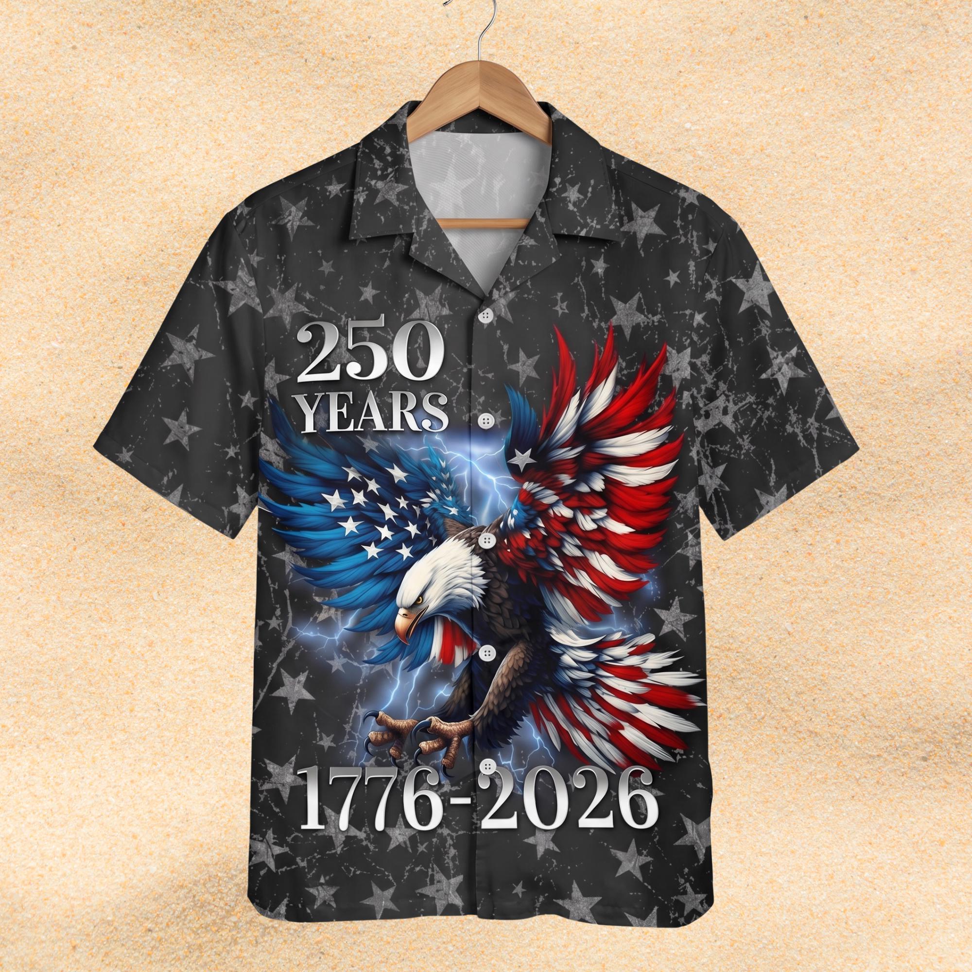 250 Years US Independence Day Hawaiian Shirt, USA 250th Anniversary AOP Hawaii Shirt 685269