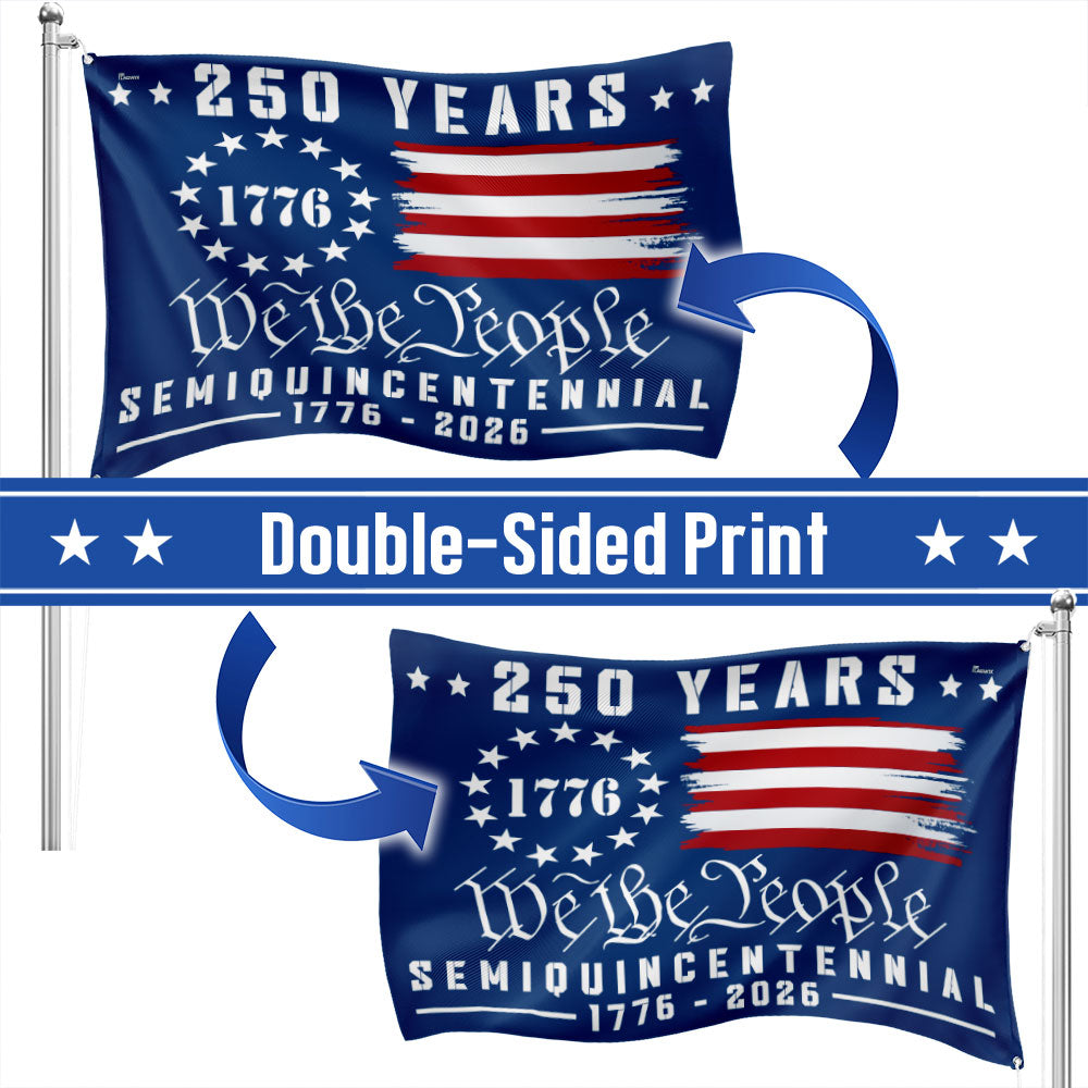 We The People 250 Canvas American Grommet Flag for 250th Anniversary