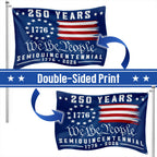 We The People 250 Canvas American Grommet Flag for 250th Anniversary