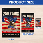 Custom Name American 1776 2026 Flag, Personalized 250 Years Eagle USA Flag