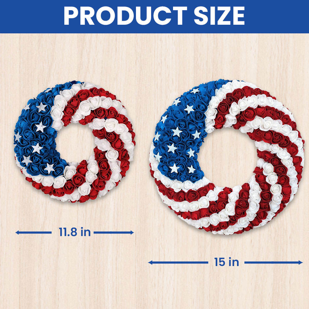 Patriotic Front Door Wreath for 250 Years of America Decoration
