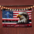 Patriotic Custom Name Flag, Personalized 250 Years of Blessings 1776 2026 American Grommet Flag