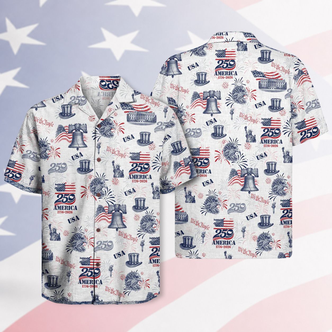 America 250 Years Of Freedom Hawaiian Shirt