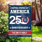 Personalized 250th Anniversary United States of America Decorative Flag