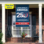 Personalized 250th Anniversary United States of America Decorative Flag