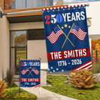 Personalized 250 Years of Freedom 1776 2026 American Flag, Custom Name