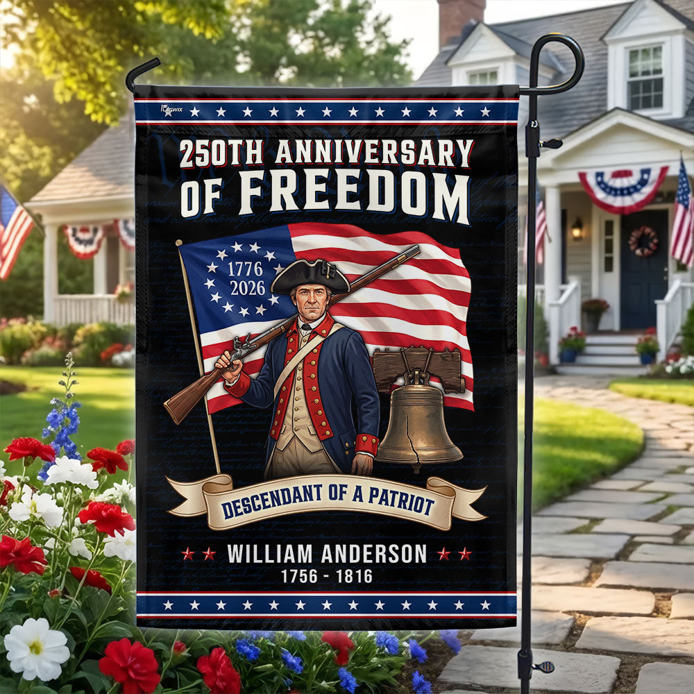 Custom Descendant of A Patriot 250 Years Flagwix Flag for Indoor Outdoor