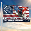 Personalized 250 Years of Freedom Betsy Ross 1776 2026 Eagle Grommet Flag
