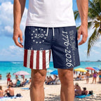 250 Years We The People Beach Shorts 1776–2026 | Patriotic USA Flag AOP Hawaiian Beach Shorts | 4th of July Beach Shorts 684849