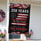 Personalized 250 Years of Freedom Semiquincentennial Decor, 1776 2026 Custom American Patriotic Flag