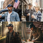 Personalized 250th Anniversary Washed Cap with Embroidered American Flag