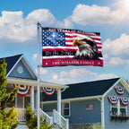 Patriotic Custom Name Flag, Personalized 250 Years of Blessings 1776 2026 American Grommet Flag