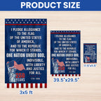 Pledge of Allegiance Garden Flag, One Nation Under God 250 Years 1776 2026 Flag Decor