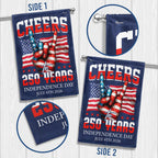 Flagwix American Flag - Cheers To America 250th Anniversary Canvas Flag