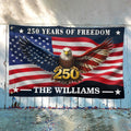 Custom American Flag, Personalized 250 Years of Freedom Grommet Flag