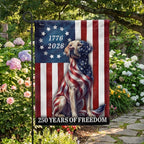 Patriotic Labrador Retriever American Flag, 250 Years of Freedom Dog Flag