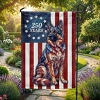Flagwix Patriotic Dog Garden Flag, 250 Years German Shepherd Betsy Ross Flag Decor