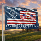 America 250th Anniversary We The People Flag, Betsy Ross 1776 2026 Grommet Flag