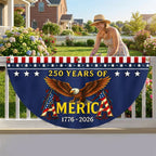 250 Years of America Fan Flag, Bald Eagle 1776 2026 Flag Decor
