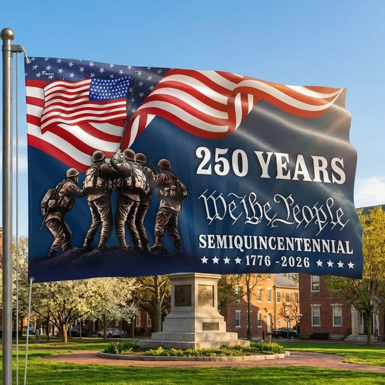 We The People Semiquincentennial Military 250 Years Grommet Flag