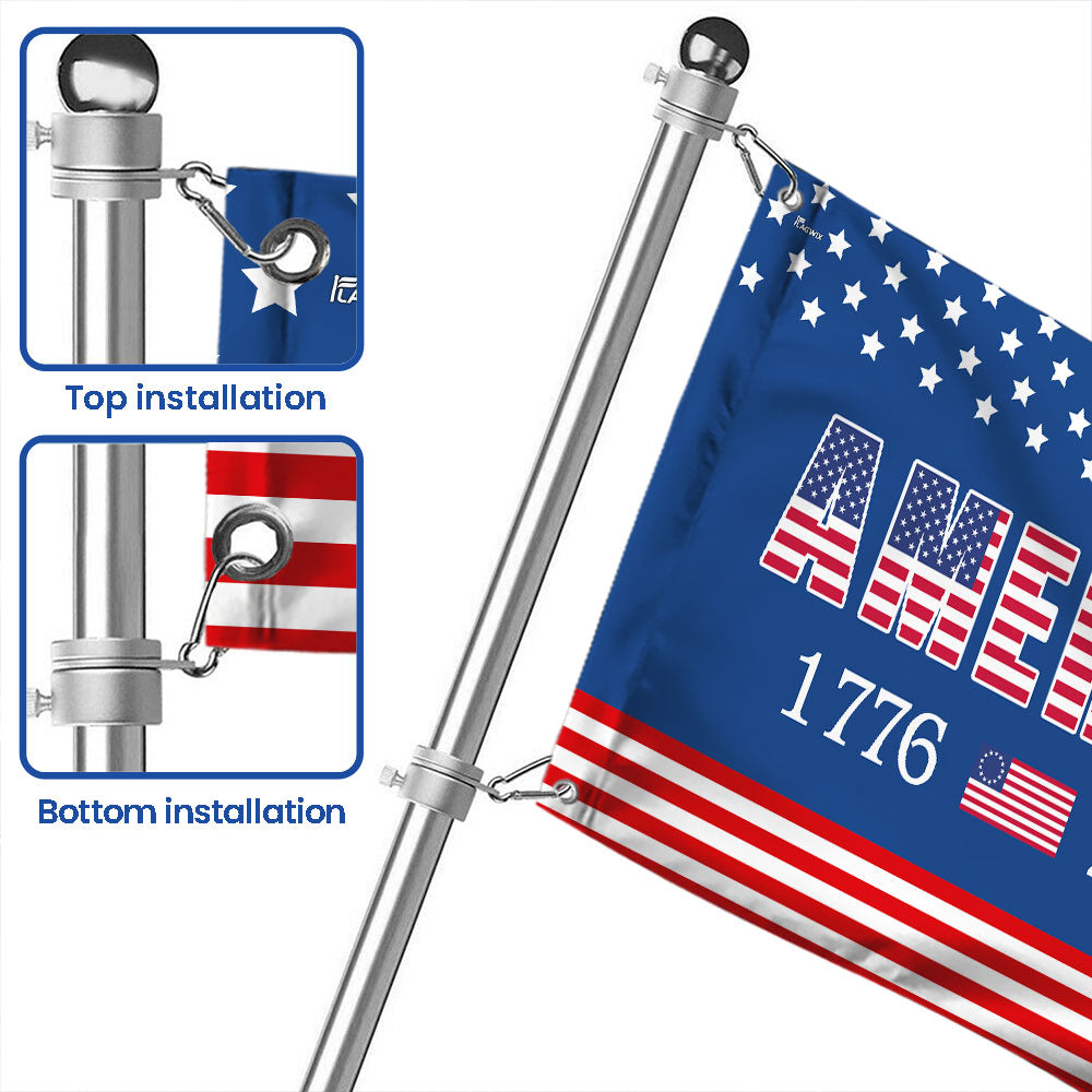 250th Anniversary Grommet Flag - 4th of July 2026 Decorative Flag