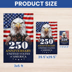 1776 2026 Eagle 250 Anniversary United States Of America Flag
