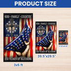 God Family Country Betsy Ross Patriotic 1776 2026 US 250 Flag