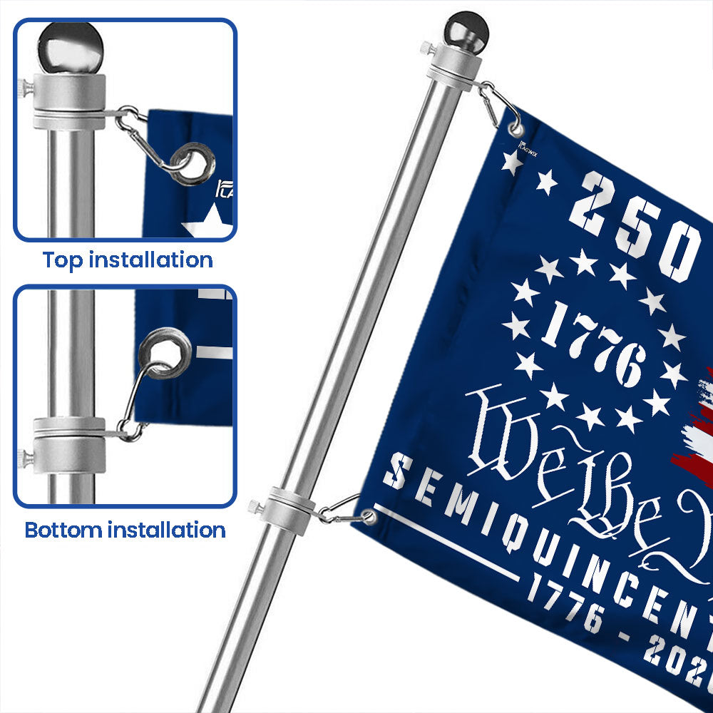 We The People 250 Canvas American Grommet Flag for 250th Anniversary