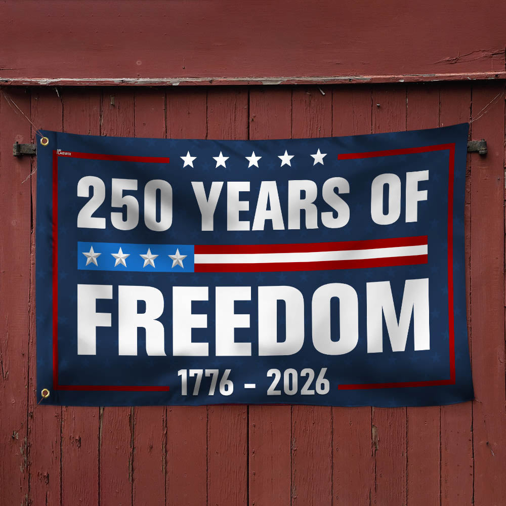 Flagwix American Flag - 250 Years Of Freedom 1776-2026 4th Of july Grommet Flag