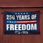 Flagwix American Flag - 250 Years Of Freedom 1776-2026 4th Of july Grommet Flag