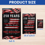 Personalized 250 Years of Freedom Semiquincentennial Decor, 1776 2026 Custom American Patriotic Flag