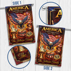 Personalized America 250th Anniversary Flag, Fire Flame Eagle Flag