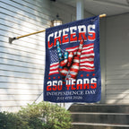 Flagwix American Flag - Cheers To America 250th Anniversary Canvas Flag