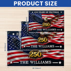Custom American Flag, Personalized 250 Years of Freedom Grommet Flag