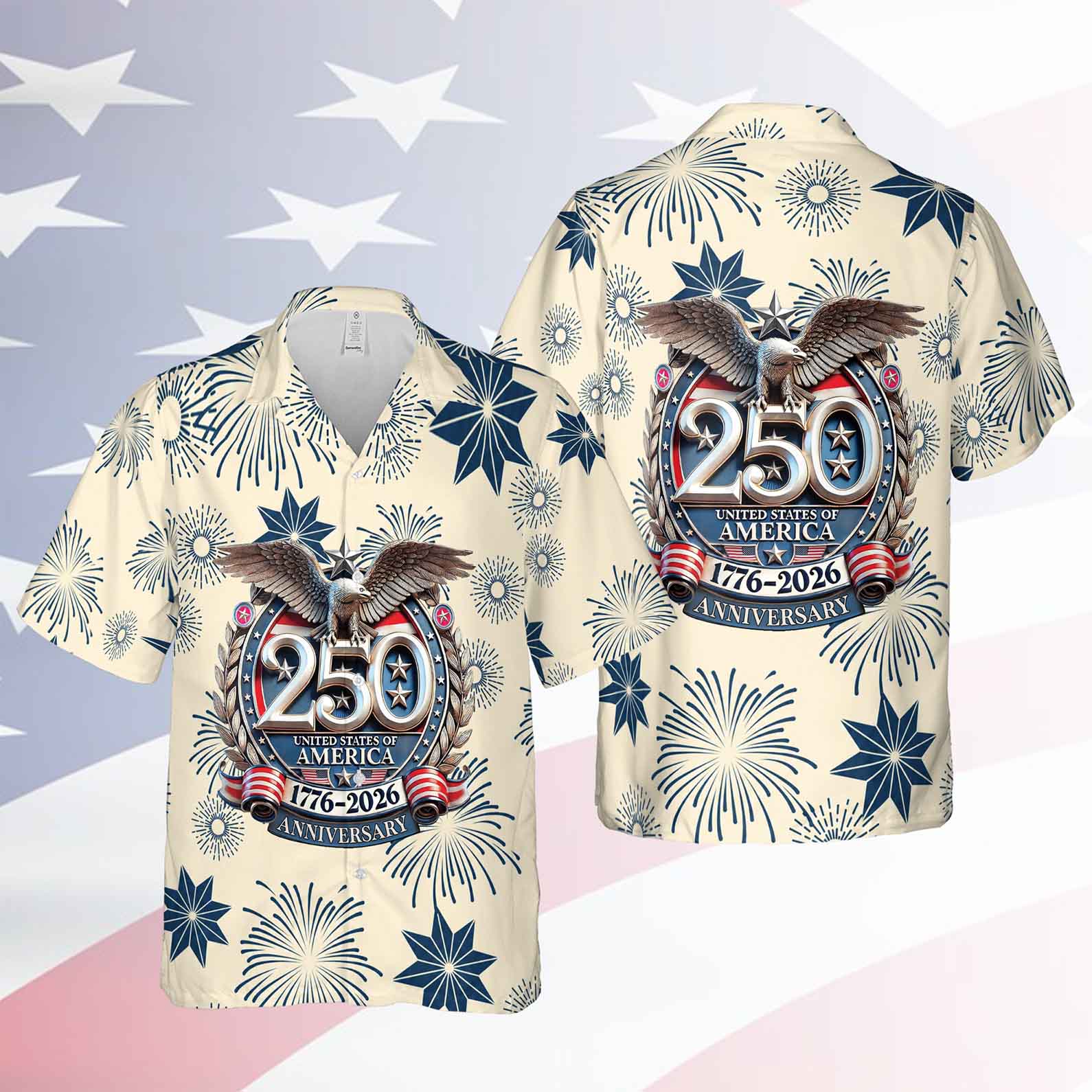 USA 250th Anniversary 1776–2026 Hawaiian Shirt, Patriotic 4th Of July Hawaii Shirt 685069