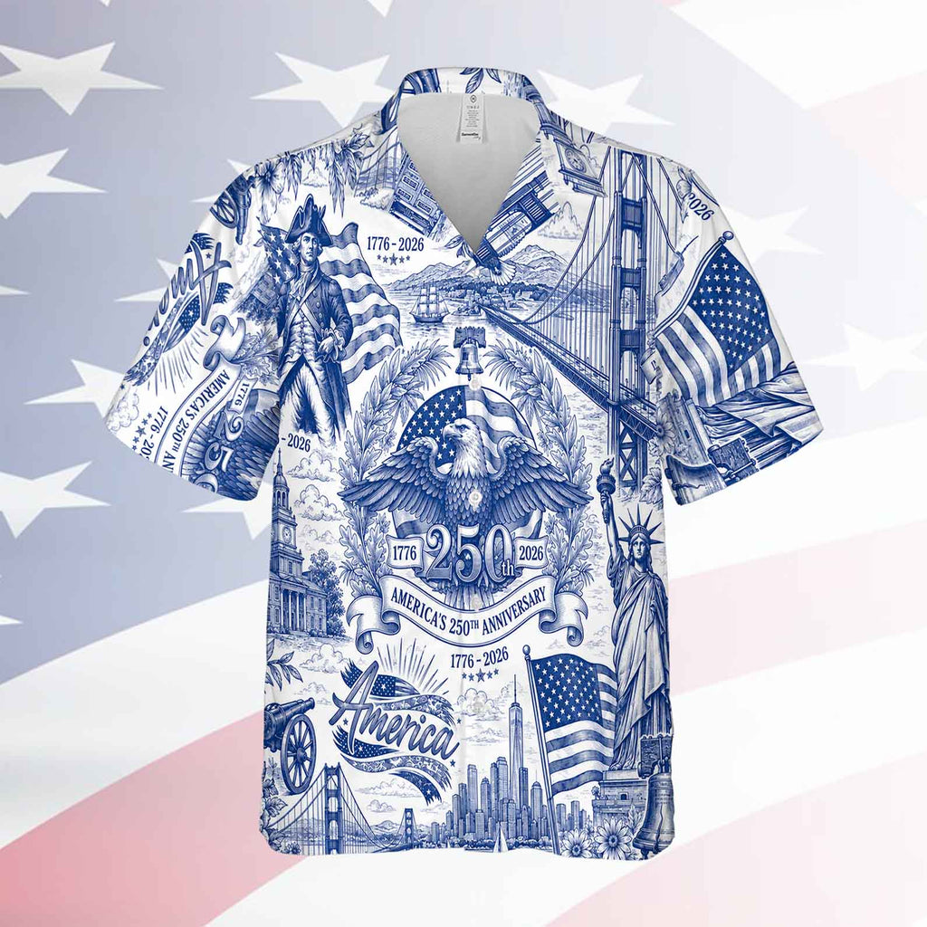 America 250th Anniversary 1776–2026 Hawaiian Shirt, Patriotic Independence Day Hawaii Shirt 685057
