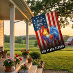 Chicken American Flag, 250 Years Strong Patriotic Rooster US Flag