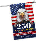 Personalized 250 Anniversary 1776 2026 USA, Patriotic Eagle Custom Name 